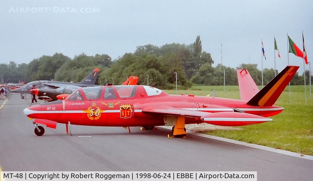 MT-48, Fouga CM-170R Magister C/N 204, RED DEVILS colors.Badge 50 years.Now preserved.