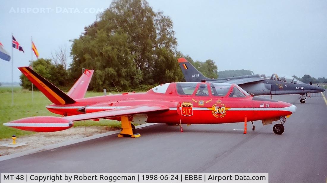 MT-48, Fouga CM-170R Magister C/N 204, RED DEVILS colors.Badge 50 years.Now preserved.