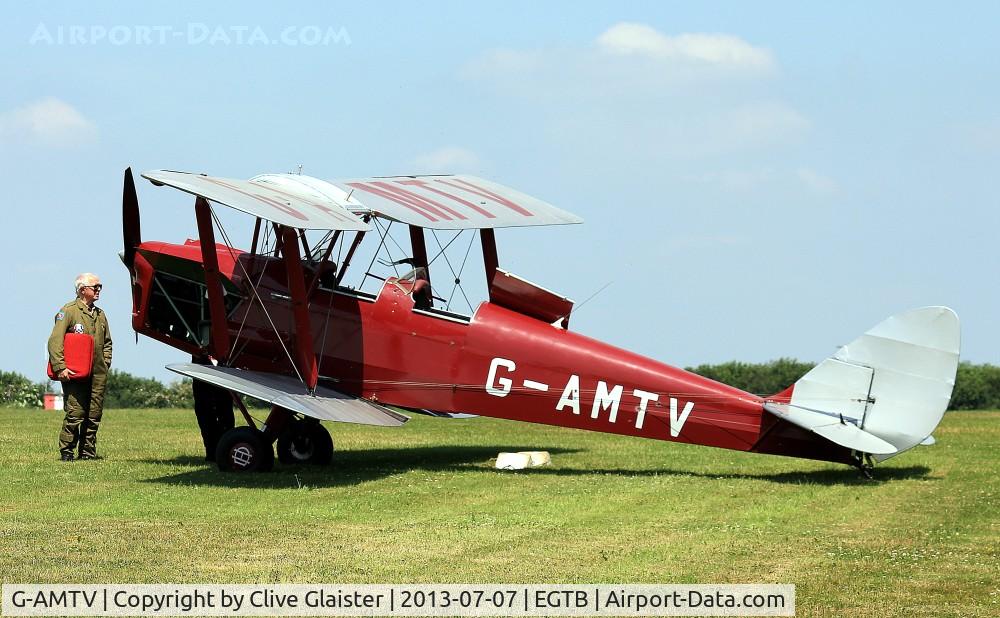 G-AMTV, 1935 De Havilland DH-82A Tiger Moth II C/N 3858, Ex: N6545 > G-AMTV > OO-SOE > G-AMTV - Originally owned to, W.A.Rollason Ltd in August 1952 and currently with and a trustee of, G-AMTV Flying Group in June 2010