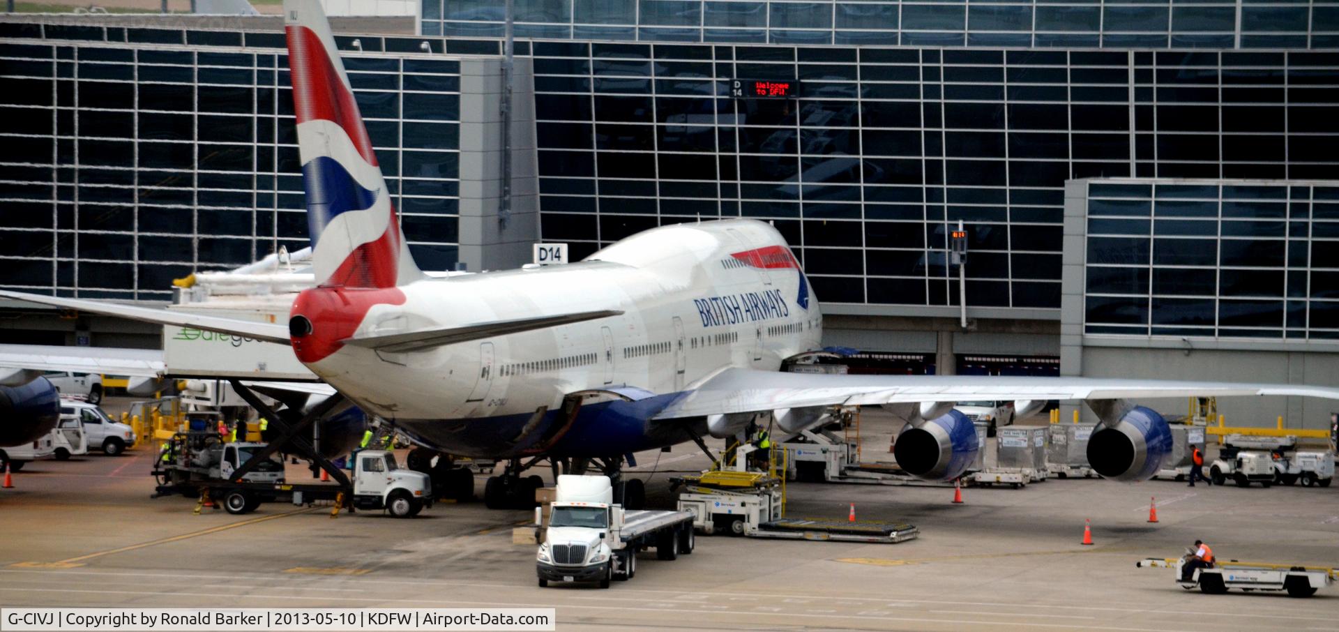 G-CIVJ, 1997 Boeing 747-436 C/N 25817, Gate D14 DFW