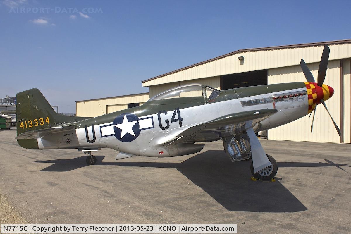 N7715C, 1944 North American P-51D C/N 44-84961A (124-44817), At Planes of Fame Museum , Chino California