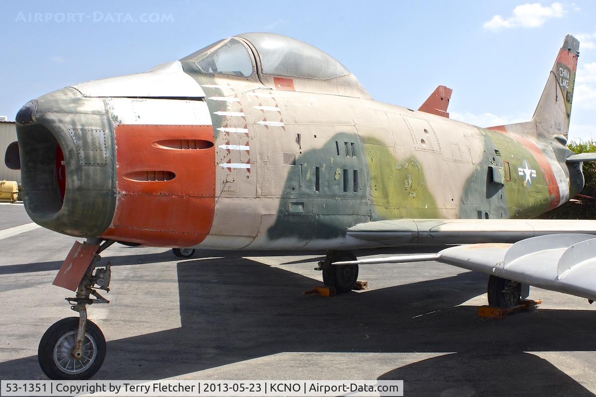 53-1351, 1953 North American QF-86H Sabre C/N 203-123, At Planes of Fame Museum , Chino California