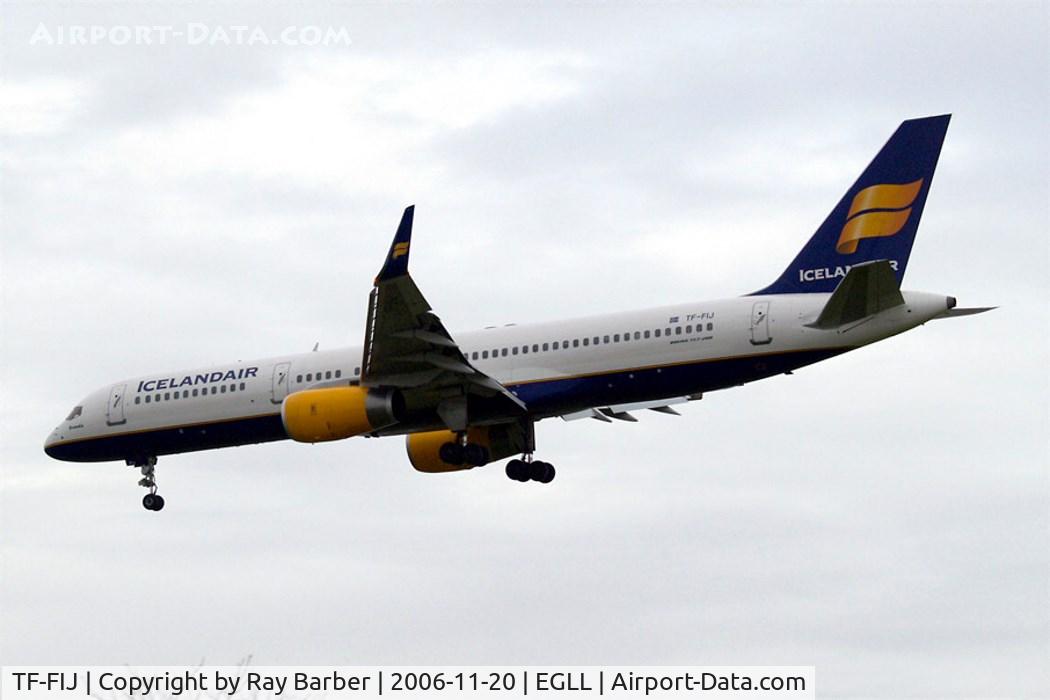 TF-FIJ, 1991 Boeing 757-208 C/N 25085, Boeing 757-208 [25085] (Icelandair) Heathrow~G 20/11/2006