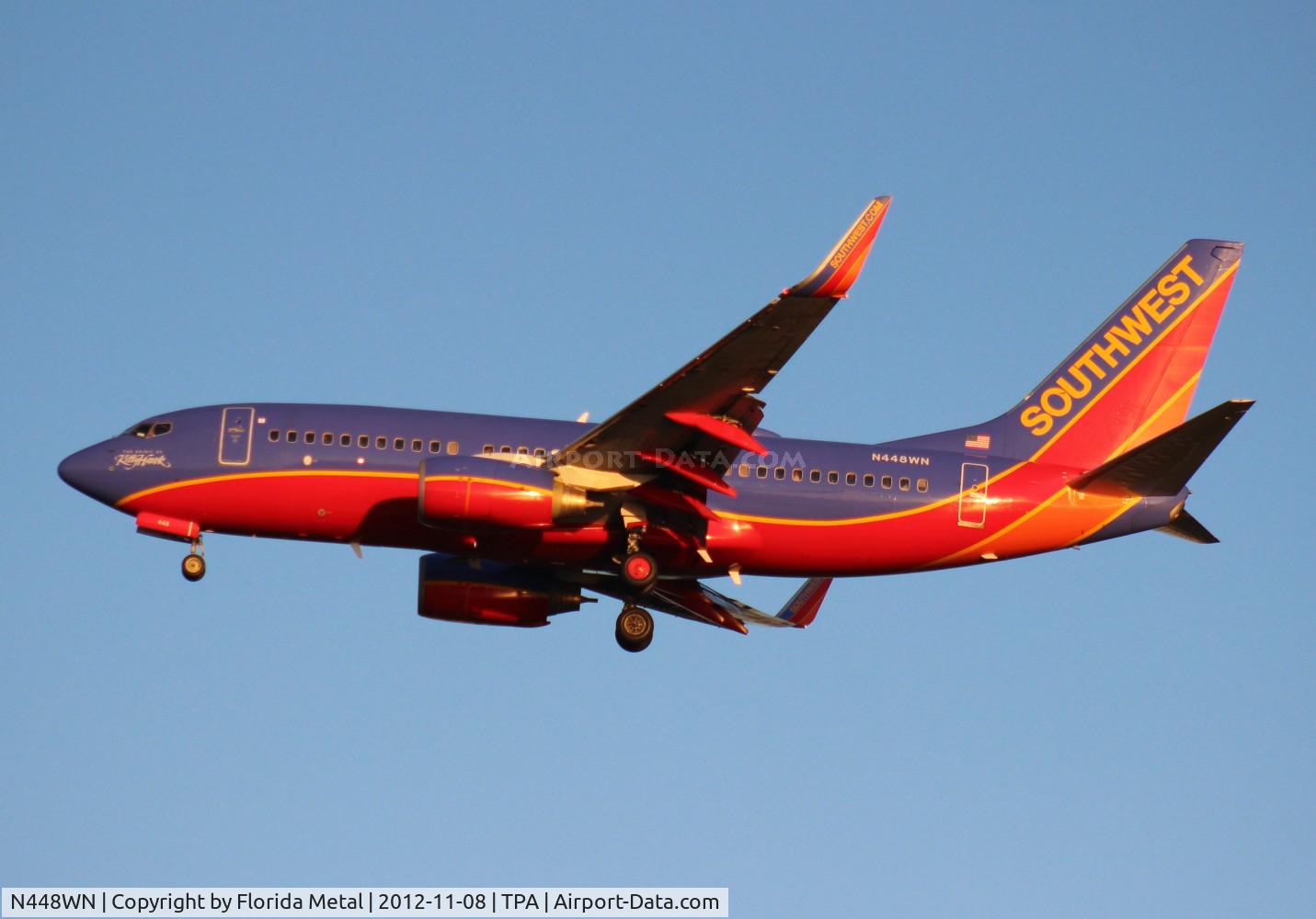 N448WN, 2003 Boeing 737-7H4 C/N 33721, Southwest 737-700