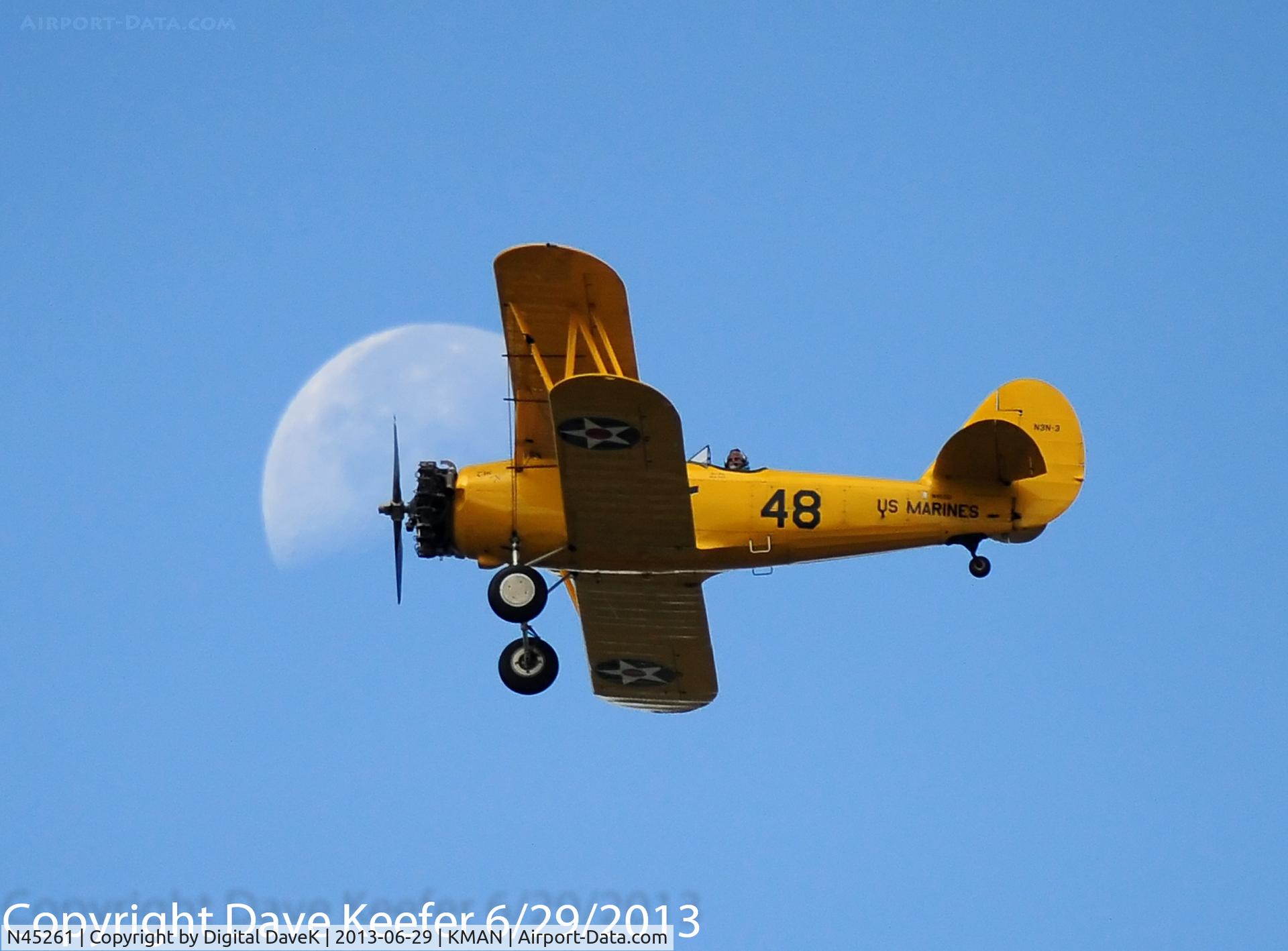 N45261, 1941 Naval Aircraft Factory N3N-3 C/N 4448, Flying at the Warhawk Roundup in Nampa Idaho