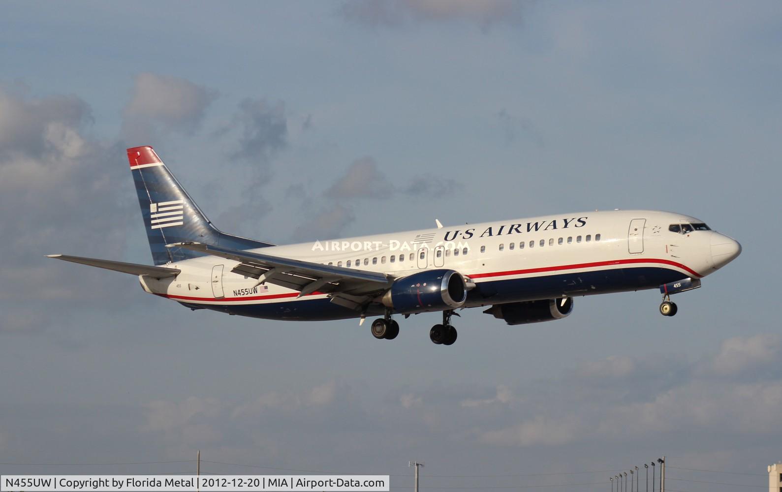 N455UW, 1991 Boeing 737-4B7 C/N 24997, US Airways 737-400