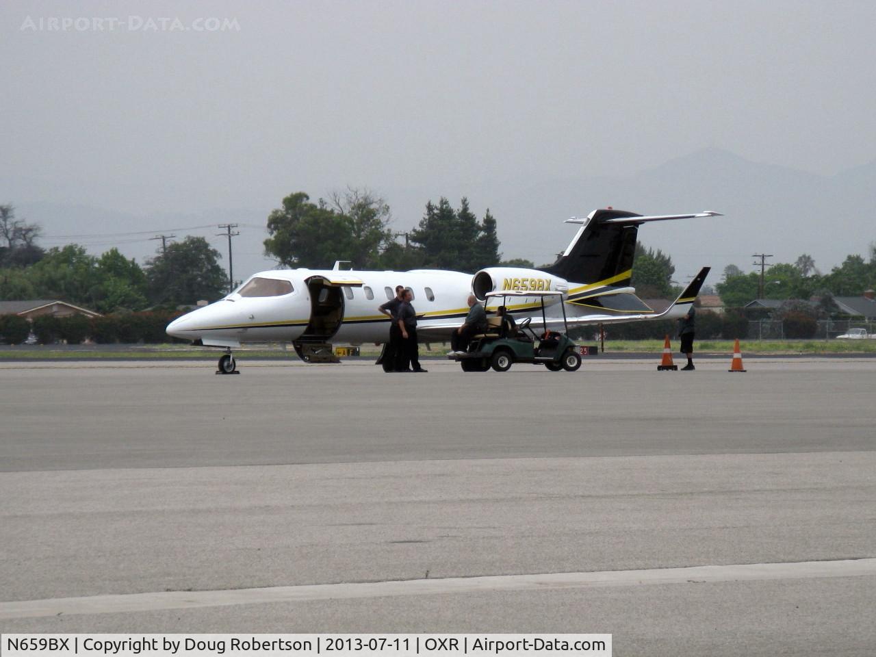N659BX, 1999 Learjet 31A C/N 31-169, Learjet Inc. Learjet 31A, two Honeywell TFE731-2-3B Turbofans 3,500 lb st ea. Digital electr. eng. control. Engine synchronizer. Dee Howard thrust reversers. Max cruise 533 mph.
