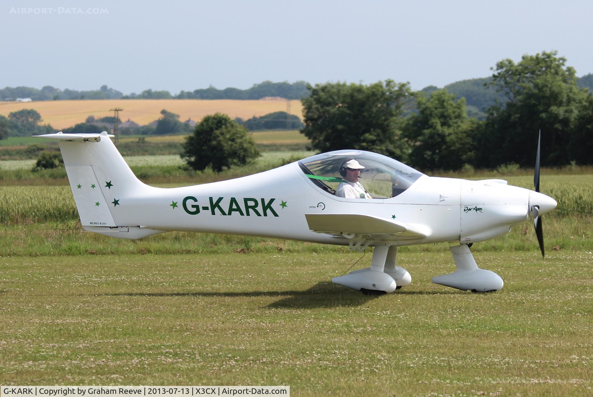 G-KARK, 2006 Dyn'Aero MCR-01 Club C/N PFA 301A-14010, Just landed at Northrepps.