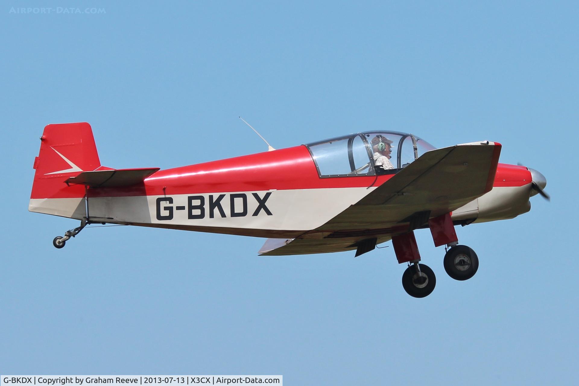 G-BKDX, 1960 SAN Jodel DR-1050 Ambassadeur C/N 55, About to land at Norwich.