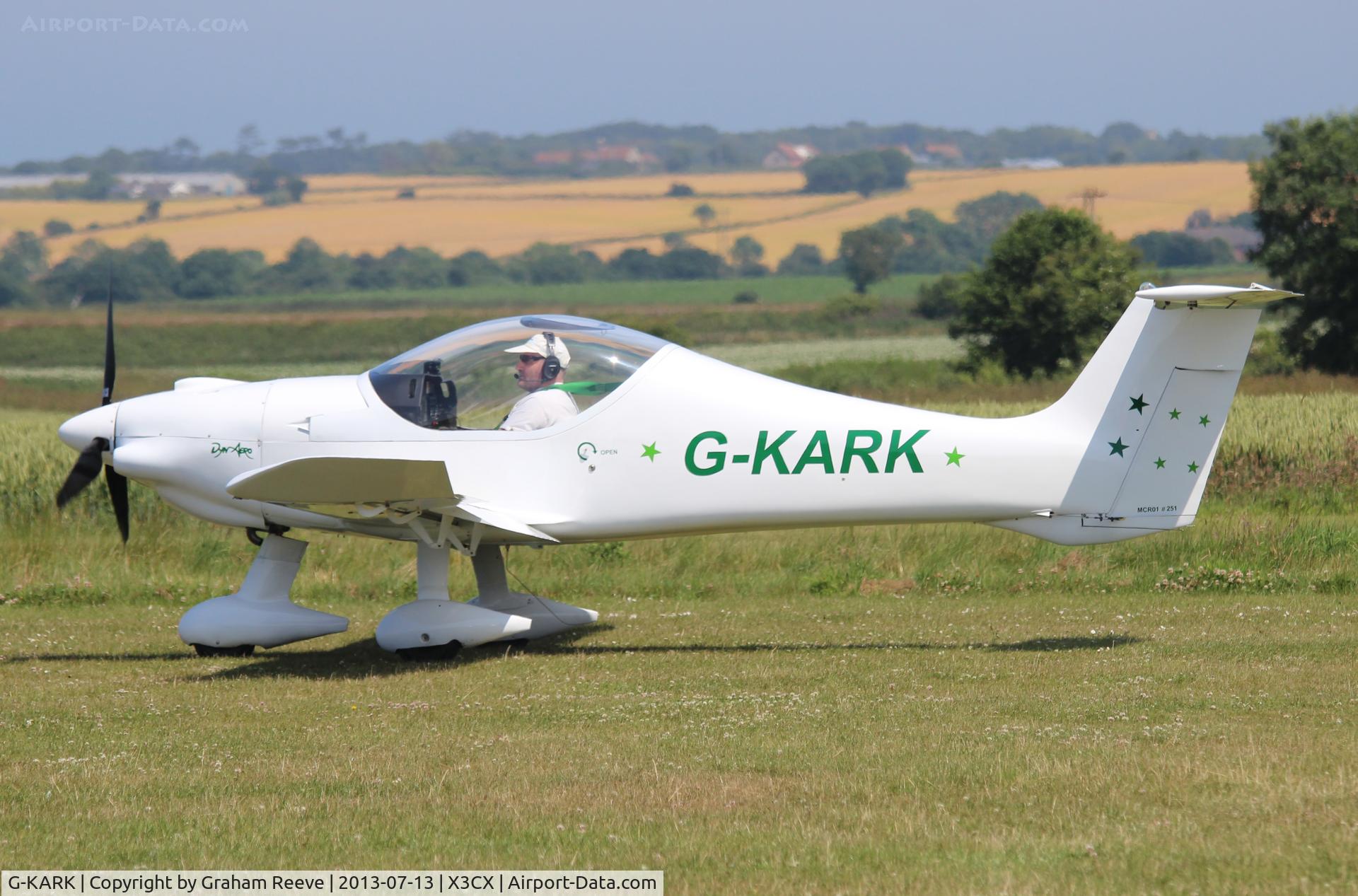 G-KARK, 2006 Dyn'Aero MCR-01 Club C/N PFA 301A-14010, About to depart.