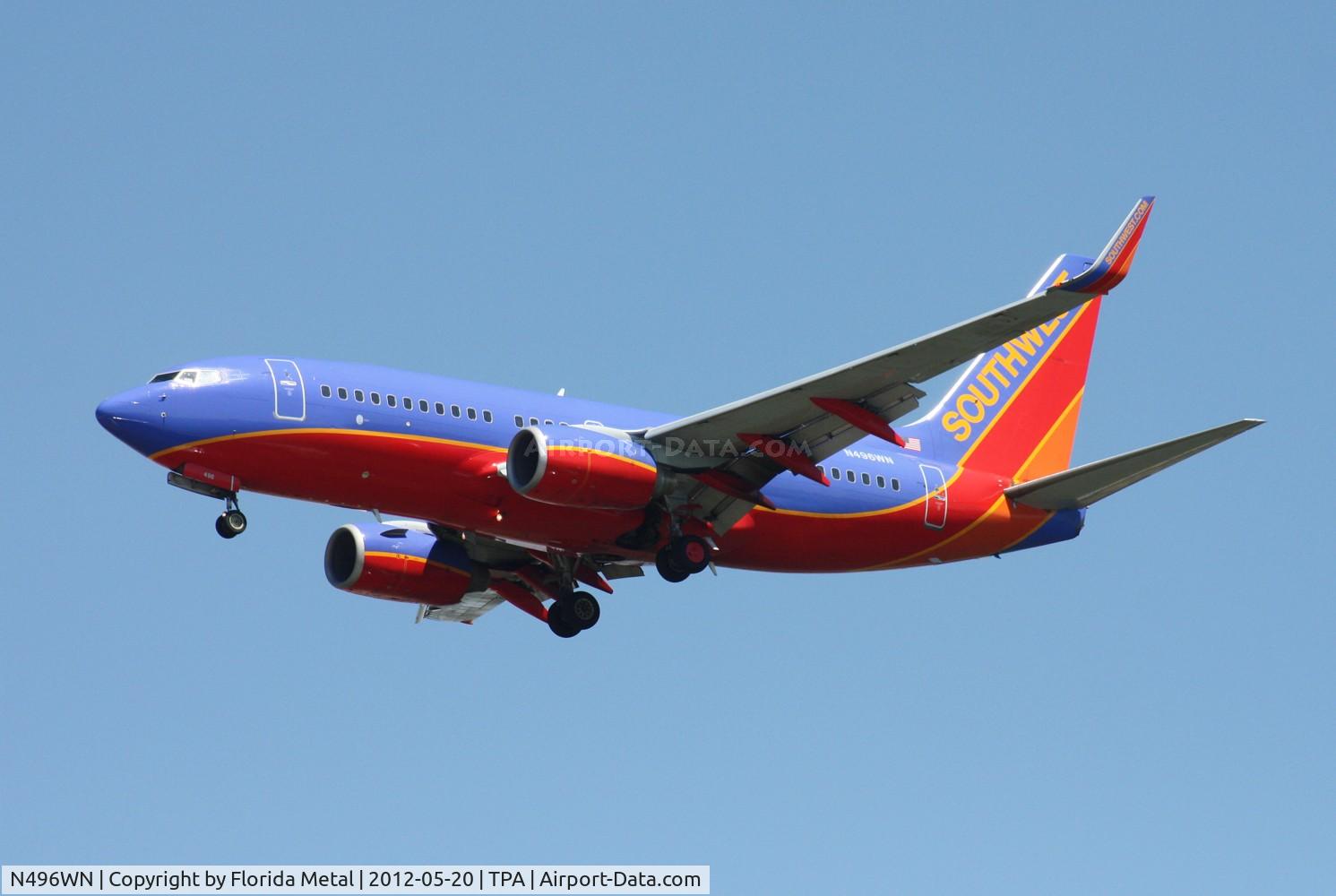 N496WN, 2004 Boeing 737-7H4 C/N 32478, Southwest 737-700