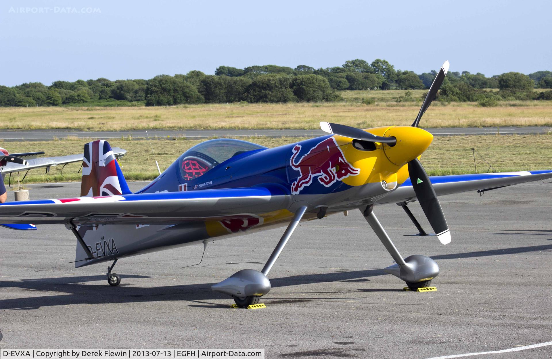 D-EVXA, 2010 XtremeAir XA-41 Sbach 300 C/N 01, XtremeAir XA-41 Sbach 300 of the Red Bull Matadors, overnighting at EGFH between displays at the Wales National Airshow Swansea.