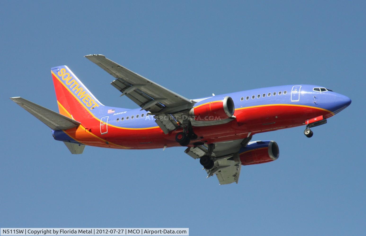 N511SW, 1991 Boeing 737-5H4 C/N 24188, Southwest 737-500