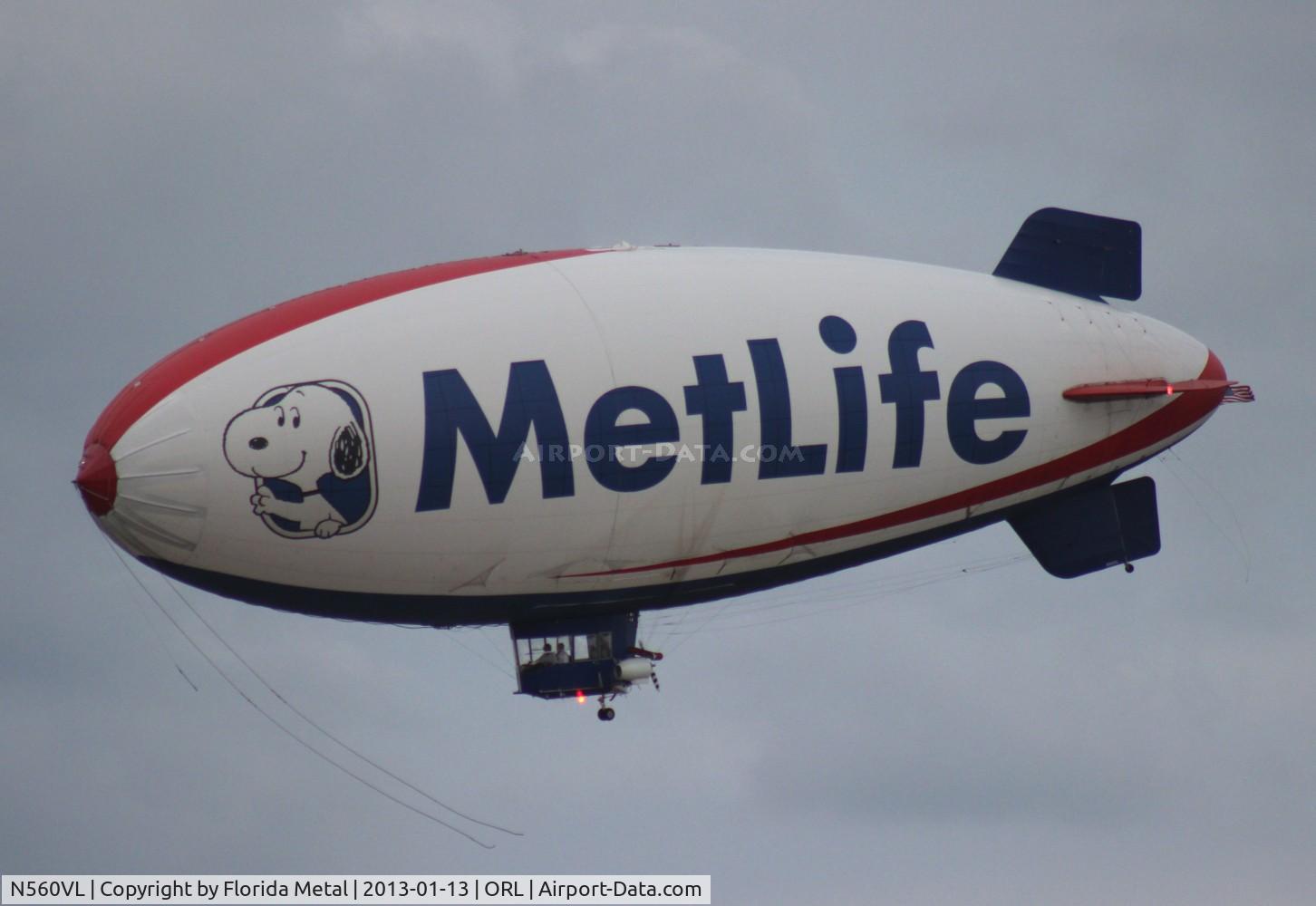 N560VL, 1991 American Blimp Corp A60R C/N 005, Snoopy One Metlife Blimp