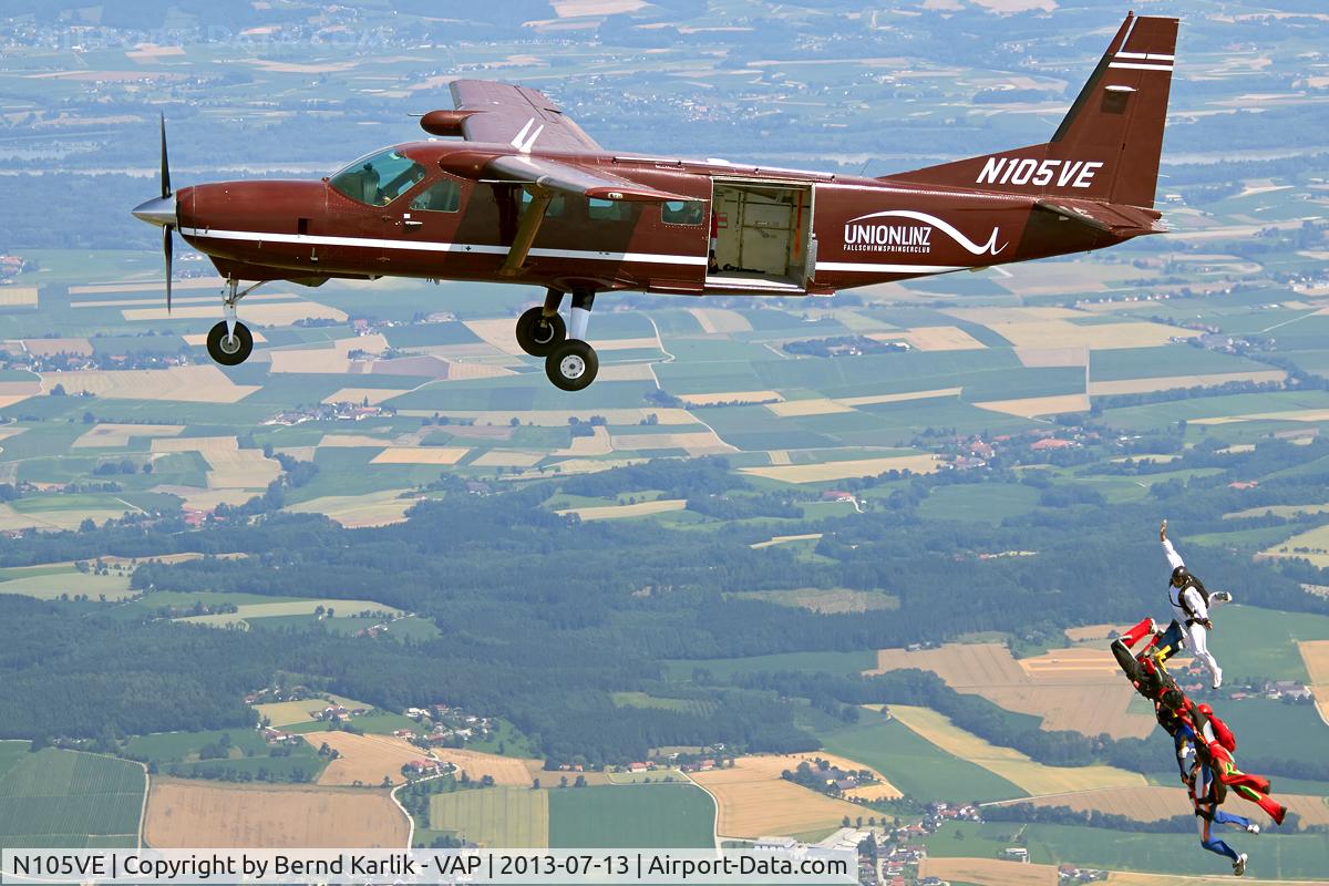 N105VE, 1998 Cessna 208B Grand Caravan C/N 208B0680, Exit over upper Austria