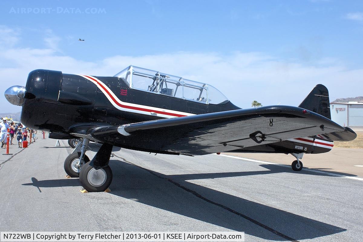 N722WB, 1960 North American T-6G Texan C/N 168-345, Static Park - 2013 Wings over Gillespie Airshow , San Diego , CA