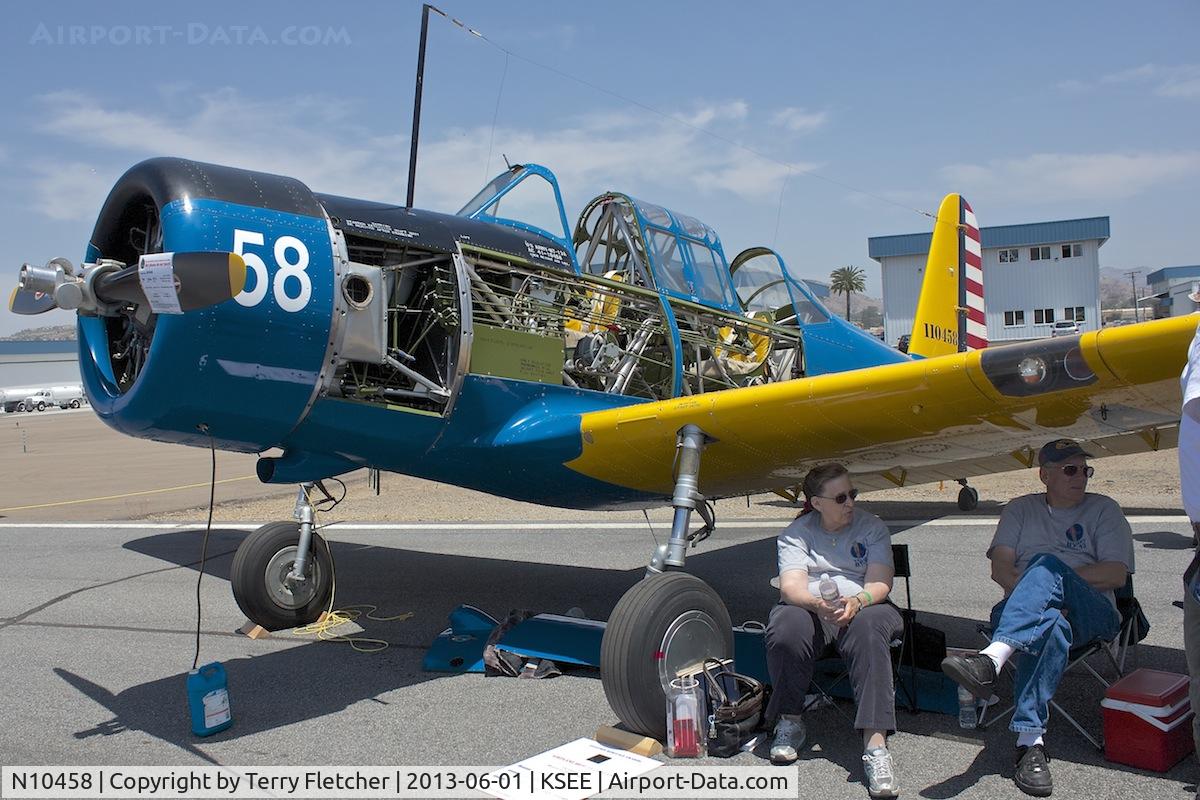 N10458, 1941 Consolidated Vultee BT-13A C/N 2775, Static Park - 2013 Wings over Gillespie Airshow , San Diego , CA