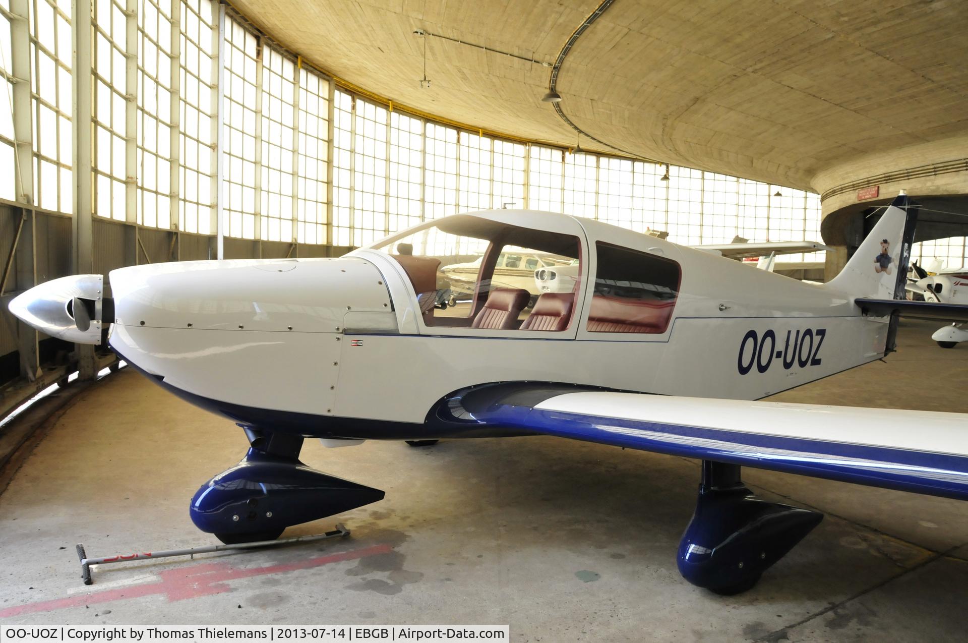 OO-UOZ, 1973 Robin HR-100-210 Safari C/N 165, parked in the hangar