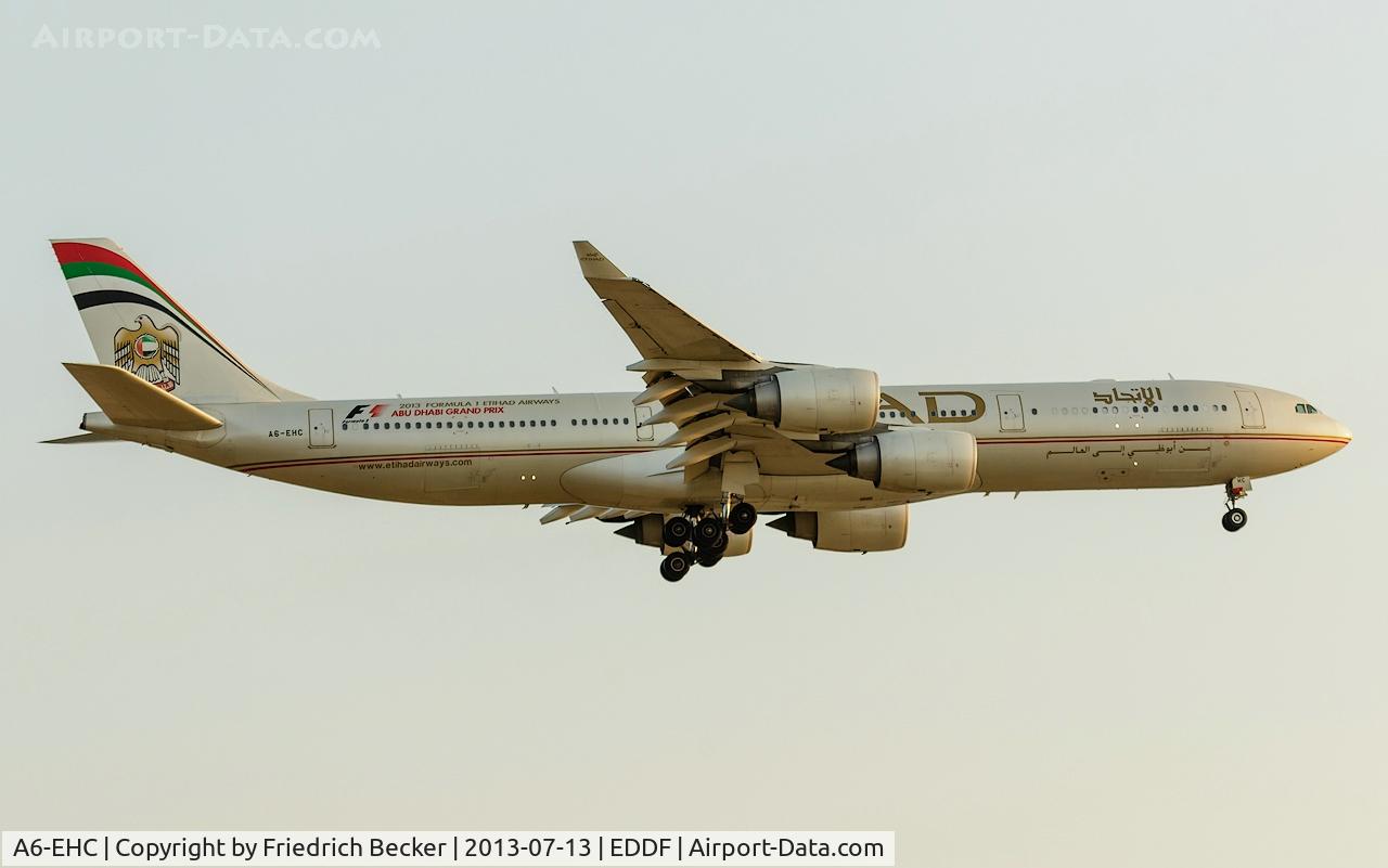 A6-EHC, 2006 Airbus A340-541 C/N 761, on final at Frankfurt