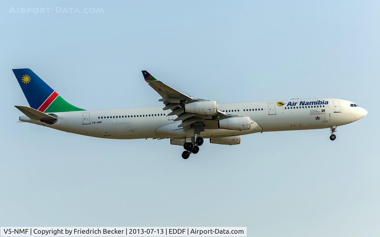 V5-NMF, 1994 Airbus A340-311 C/N 047, on final at Frankfurt