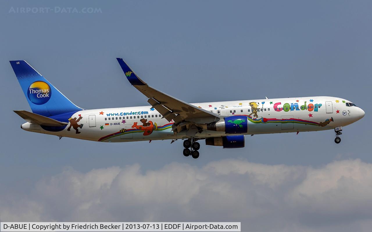 D-ABUE, 1993 Boeing 767-330/ER C/N 26984, on final at Frankfurt