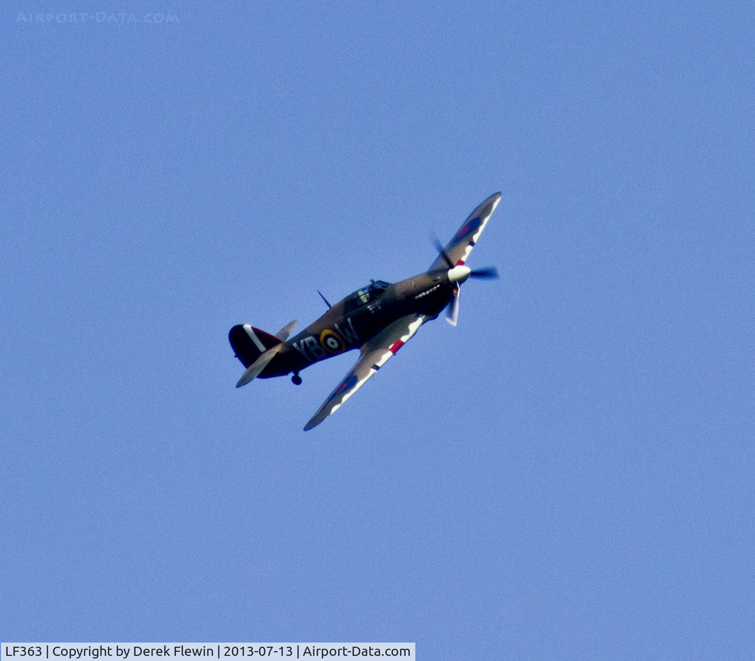 LF363, 1944 Hawker Hurricane IIC C/N 41H/469290, Hawker Hurricane IIC of the BoBMF displaying at the Wales National Airshow Swansea, Pilot for the day was, Sqn Ldr Andy (Milli) Millikin.