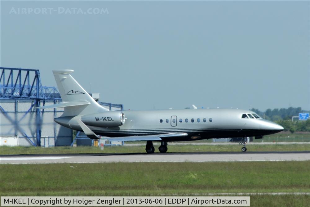 M-IKEL, 2010 Dassault Falcon 2000LX C/N 216, World famous Michael Schumacher is leaving LEJ after he had played in waving-good-bye-and-celebrate-good-soccer-team of also world famous Michael Ballack last evening in Leipzig Arena.