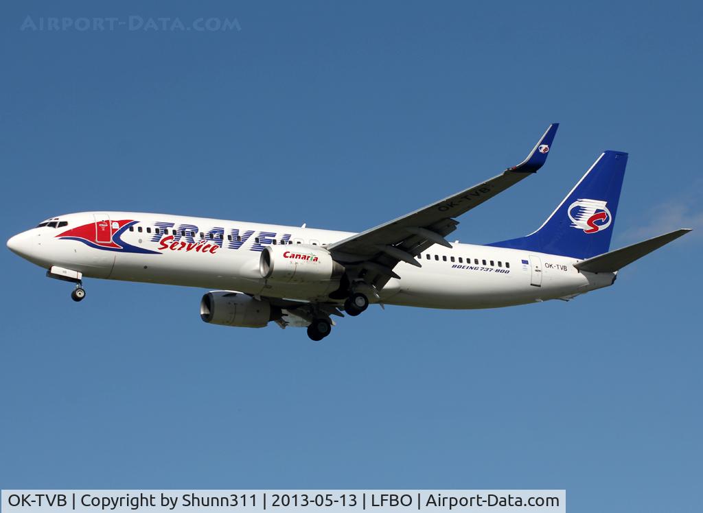 OK-TVB, 2001 Boeing 737-8CX C/N 32362, Landing rwy 32L