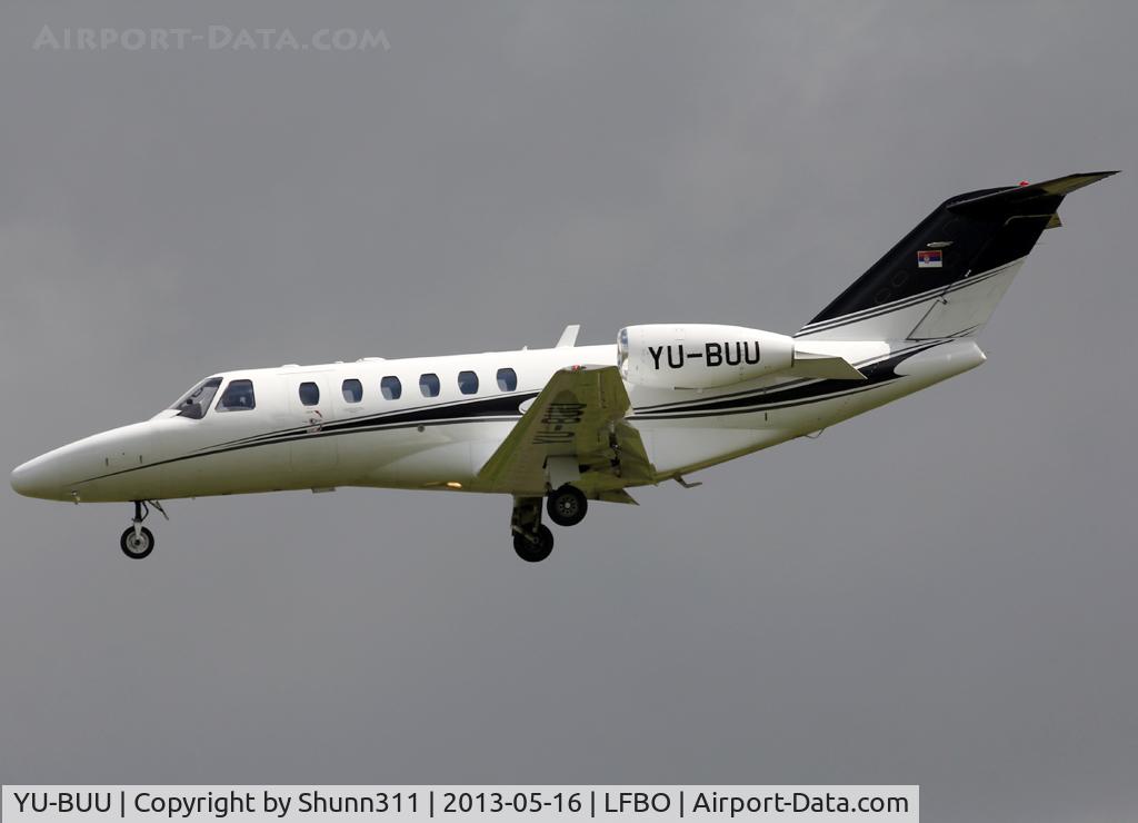 YU-BUU, 2008 Cessna 525A CitationJet CJ2+ C/N 525A-0411, Landing rwy 32L