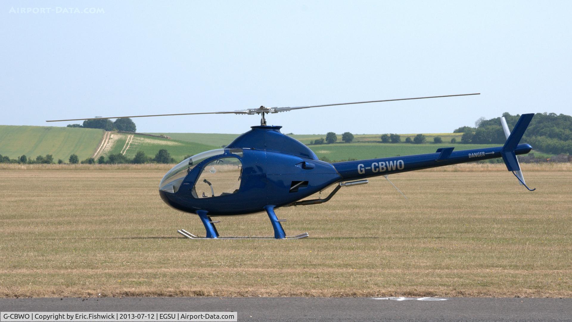 G-CBWO, 2002 Rotorway Exec 162F C/N 6597, 1. G-CBWO on the eve of Flying Legends Air Show, Duxford - July 2013.