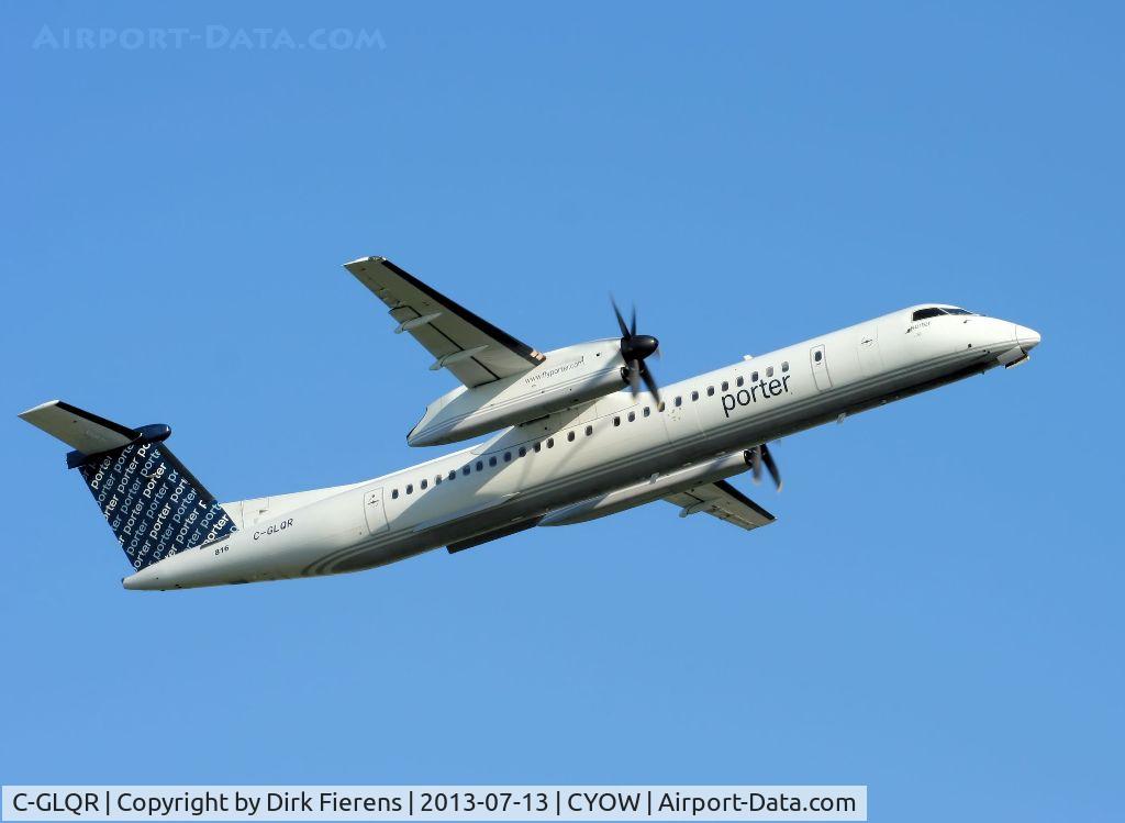 C-GLQR, 2009 De Havilland Canada DHC-8-402Q Dash 8 C/N 4278, Leaving Ottawa mid-morning.