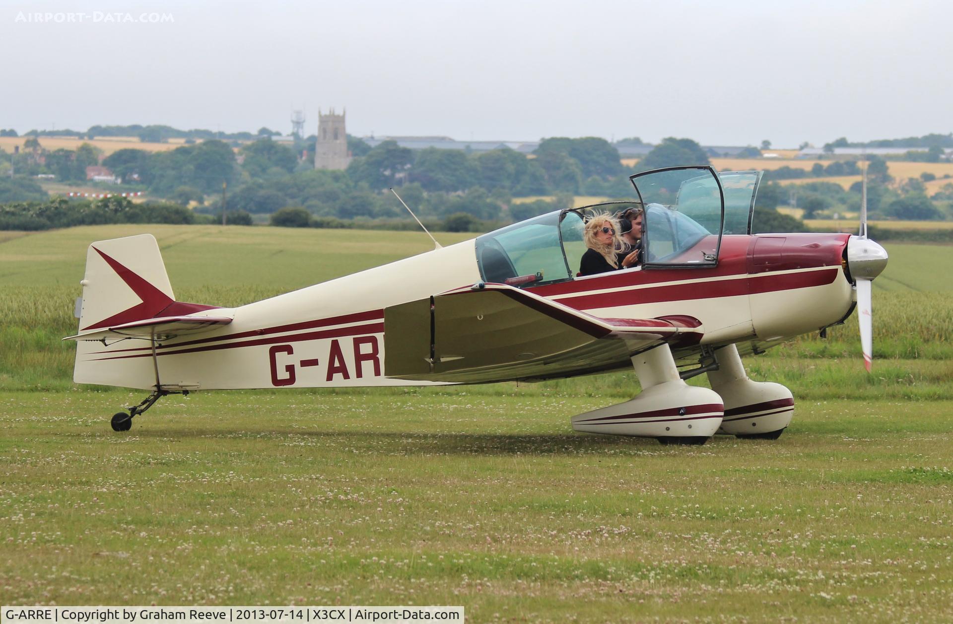 G-ARRE, 1961 SAN Jodel DR-1050 Ambassadeur C/N 275, Just landed.