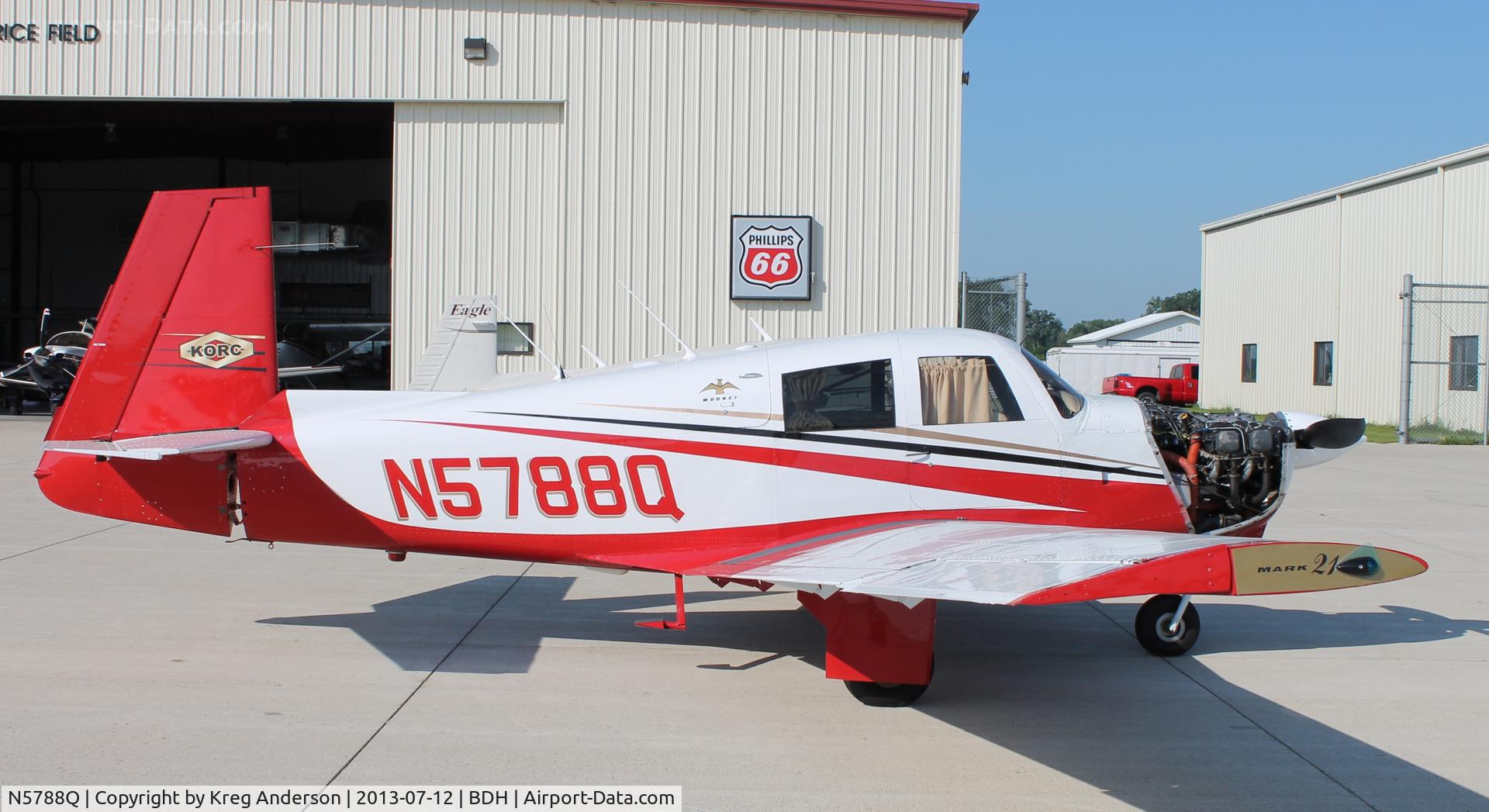 N5788Q, 1965 Mooney M20C Ranger C/N 3096, Mooney M20C on the ramp in Willmar, MN.