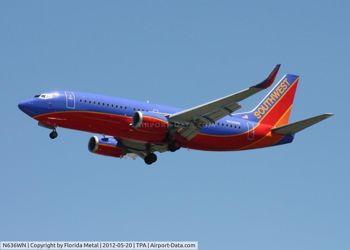 N636WN, 1996 Boeing 737-3H4 C/N 27709, Southwest 737