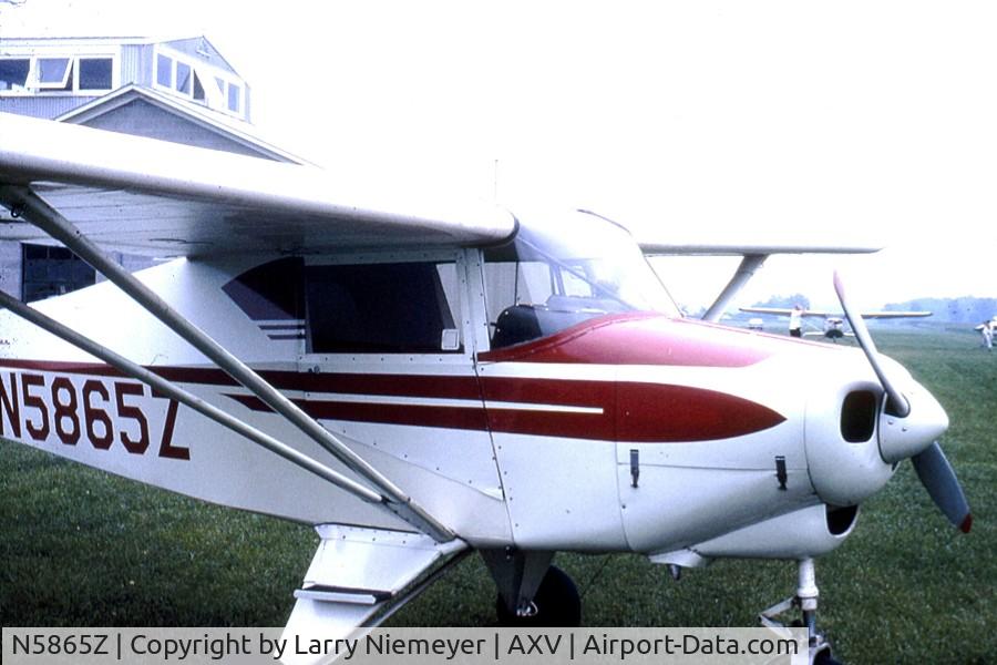 N5865Z, Piper PA-22-108 Colt C/N 229724, Owned by Bluffton Flying Service in 1961 for flight instruction.