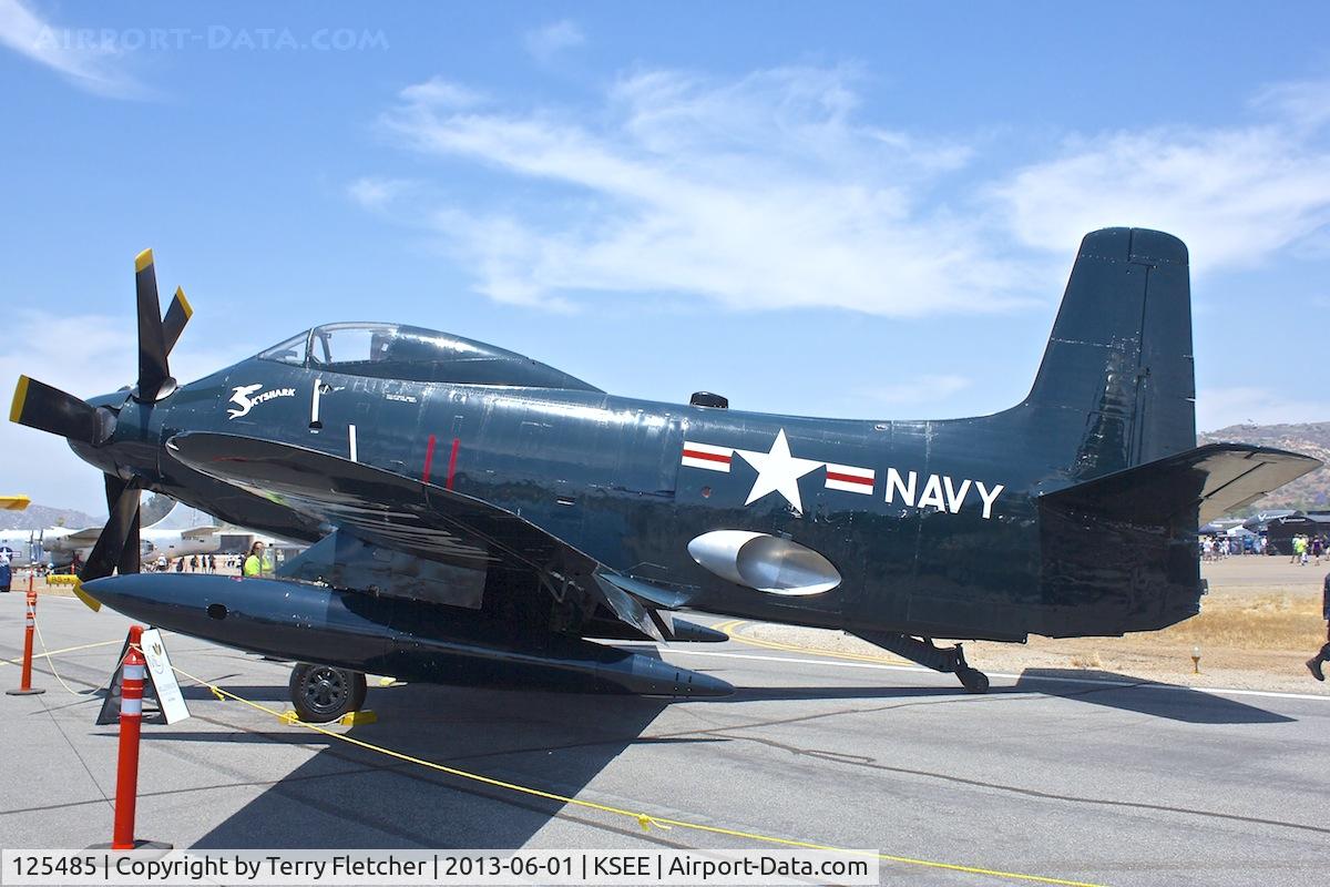 125485, 1954 Douglas A2D-1 Skyshark C/N 7596, At 2013 Wings Over Gillespie Airshow , San Diego , California