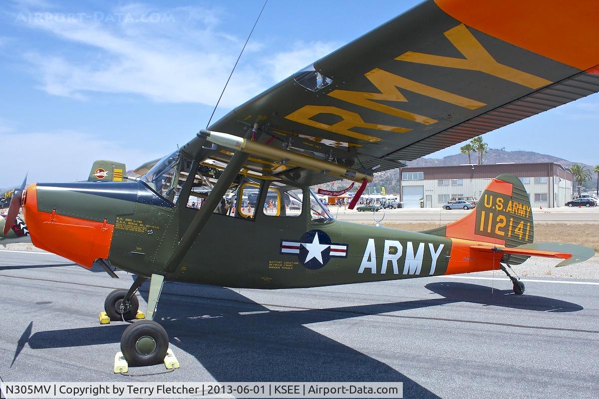 N305MV, Cessna 305A C/N 22455, At 2013 Wings Over Gillespie Airshow , San Diego , California
