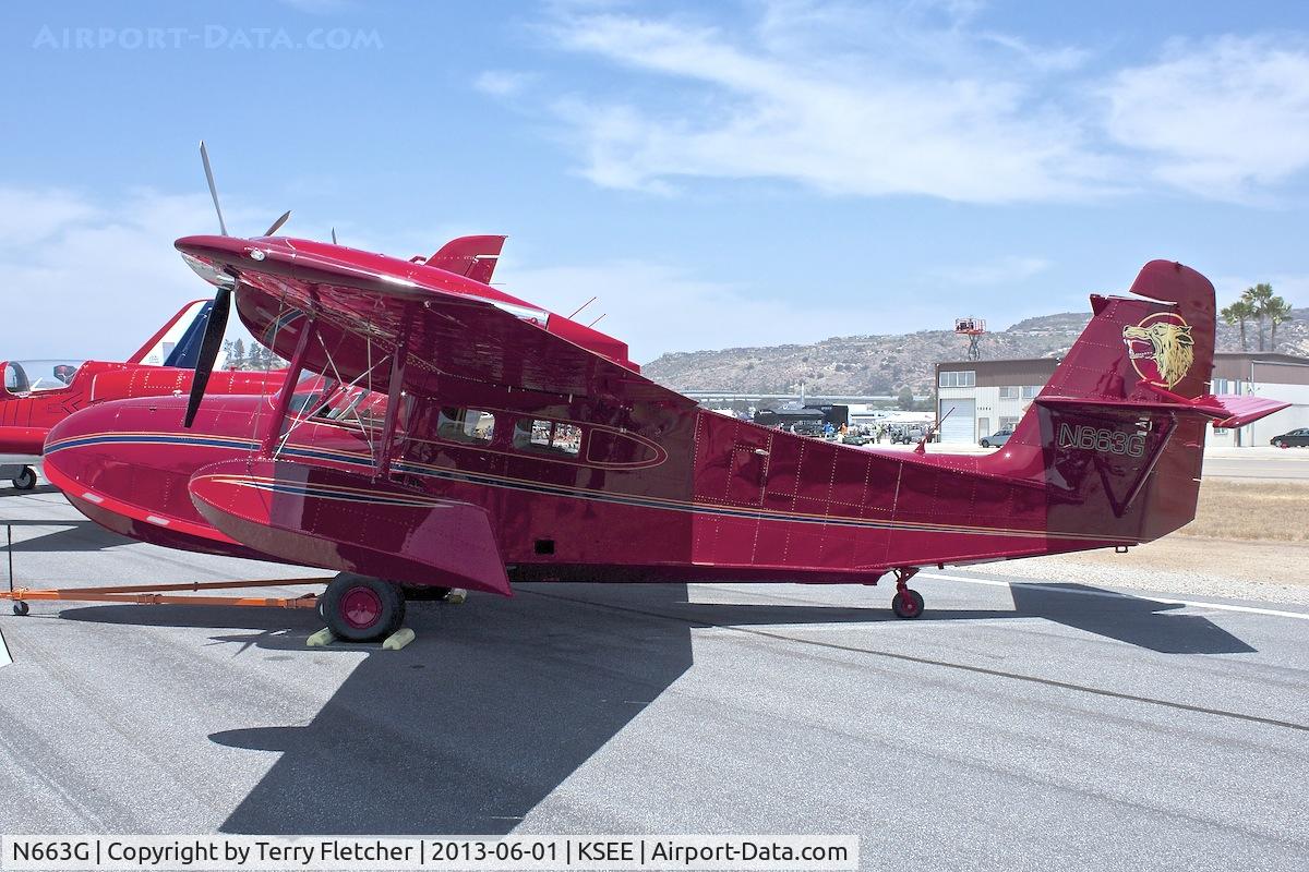 N663G, 1945 Grumman G-44A Widgeon C/N 1429, At 2013 Wings Over Gillespie Airshow , San Diego , California