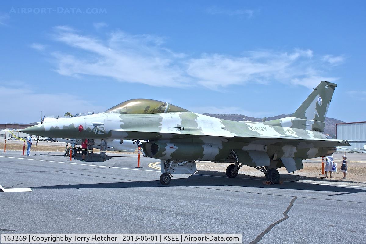 163269, 1985 General Dynamics F-16N Fighting Falcon C/N 3M-2, At 2013 Wings Over Gillespie Airshow , San Diego , California