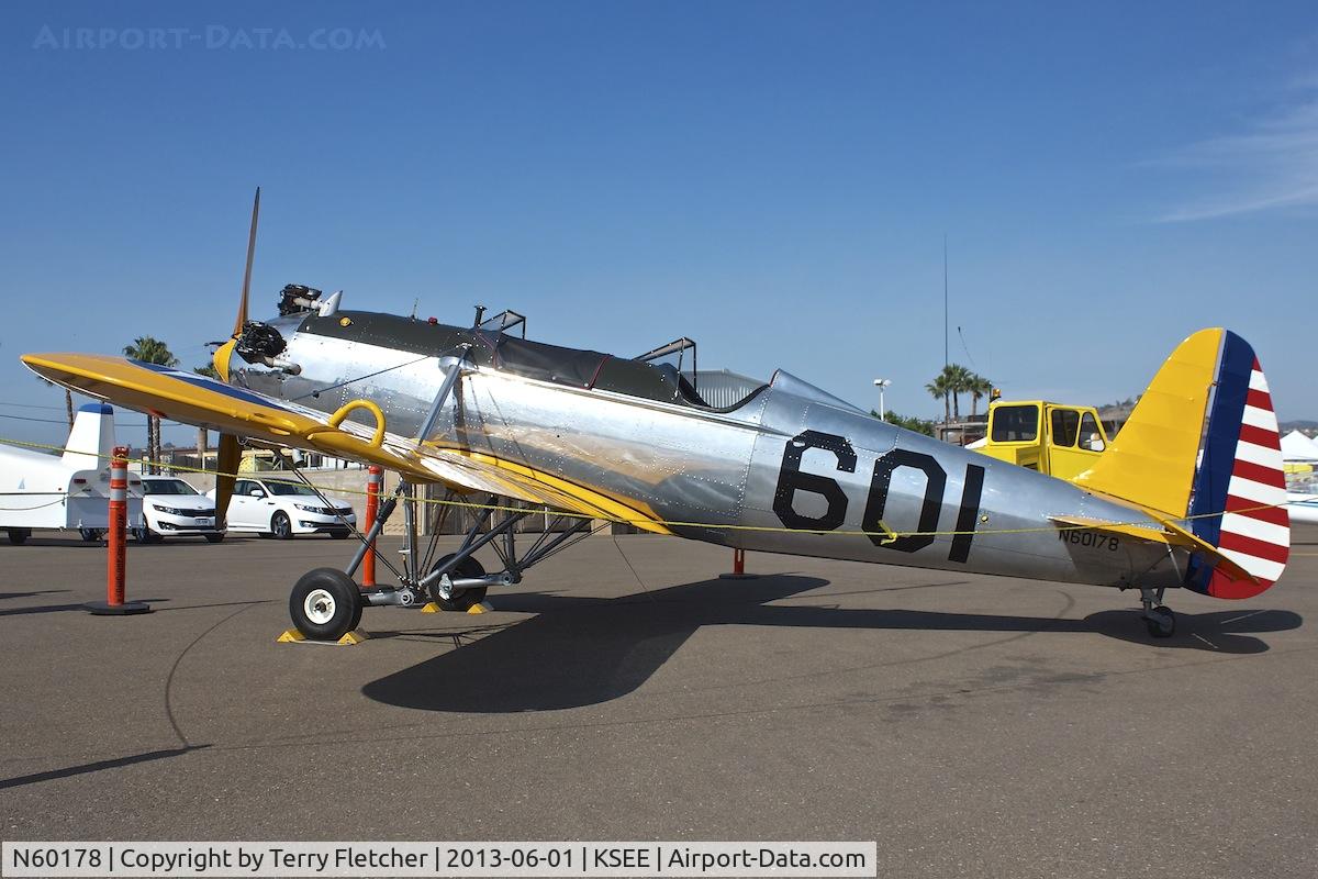 N60178, 1942 Ryan Aeronautical ST3KR C/N 2184, At 2013 Wings Over Gillespie Airshow , San Diego , California , ex 41-20975