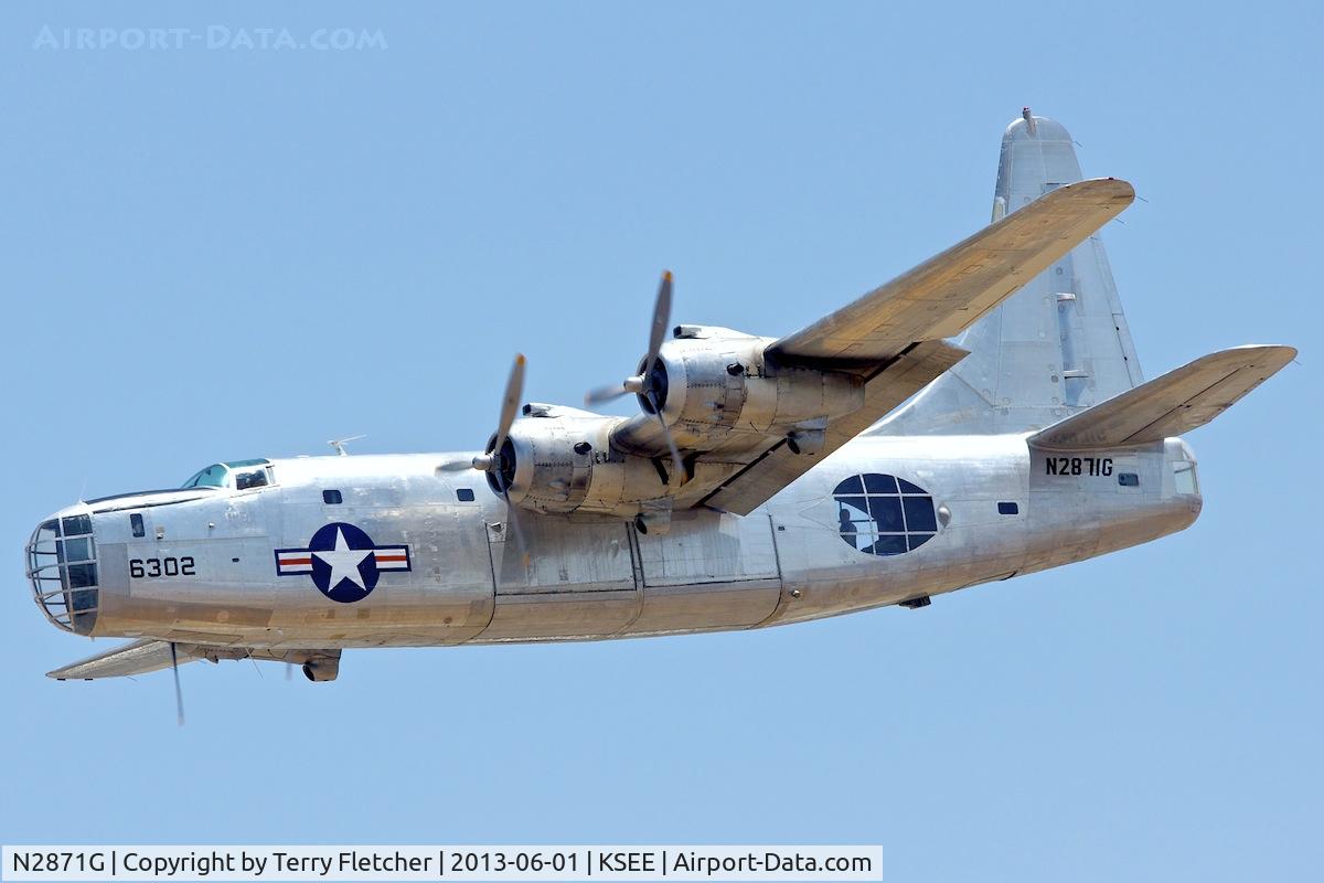 N2871G, Consolidated Vultee P4Y-2 Privateer C/N 66302, At 2013 Wings Over Gillespie Airshow , San Diego , California