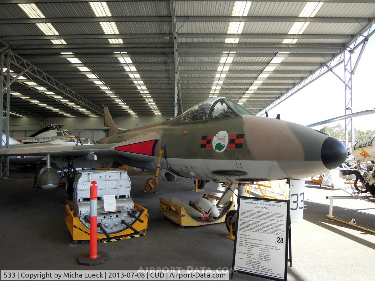 533, Hawker Hunter FGA.74B C/N 41H/679972, At the Queensland Air Museum, Caloundra