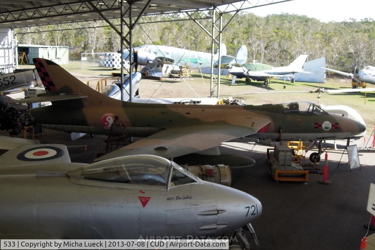 533, Hawker Hunter FGA.74B C/N 41H/679972, At the Queensland Air Museum, Caloundra