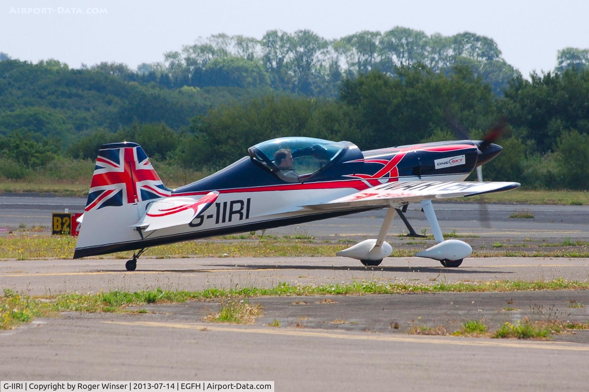 G-IIRI, 2011 XtremeAir XA-41 Sbach 300 C/N LAA379-15090, Flown by solo aerobatics display pilot Gerald Cooper. Taxying to depart for a display on the second day of the Wales National Air Show, Swansea Bay, Uk.