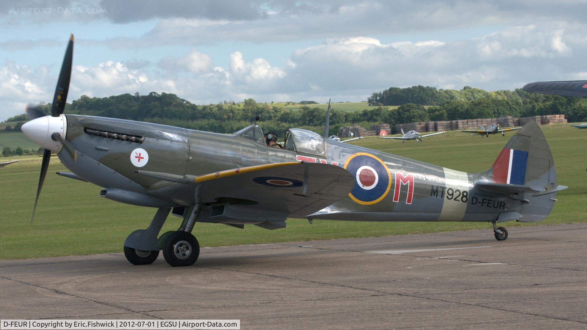D-FEUR, 1944 Supermarine 359 Spitfire HF.VIIIc C/N 6S/583793, 1. MT928 at another excellent Flying Legends Air Show (July 2012.)