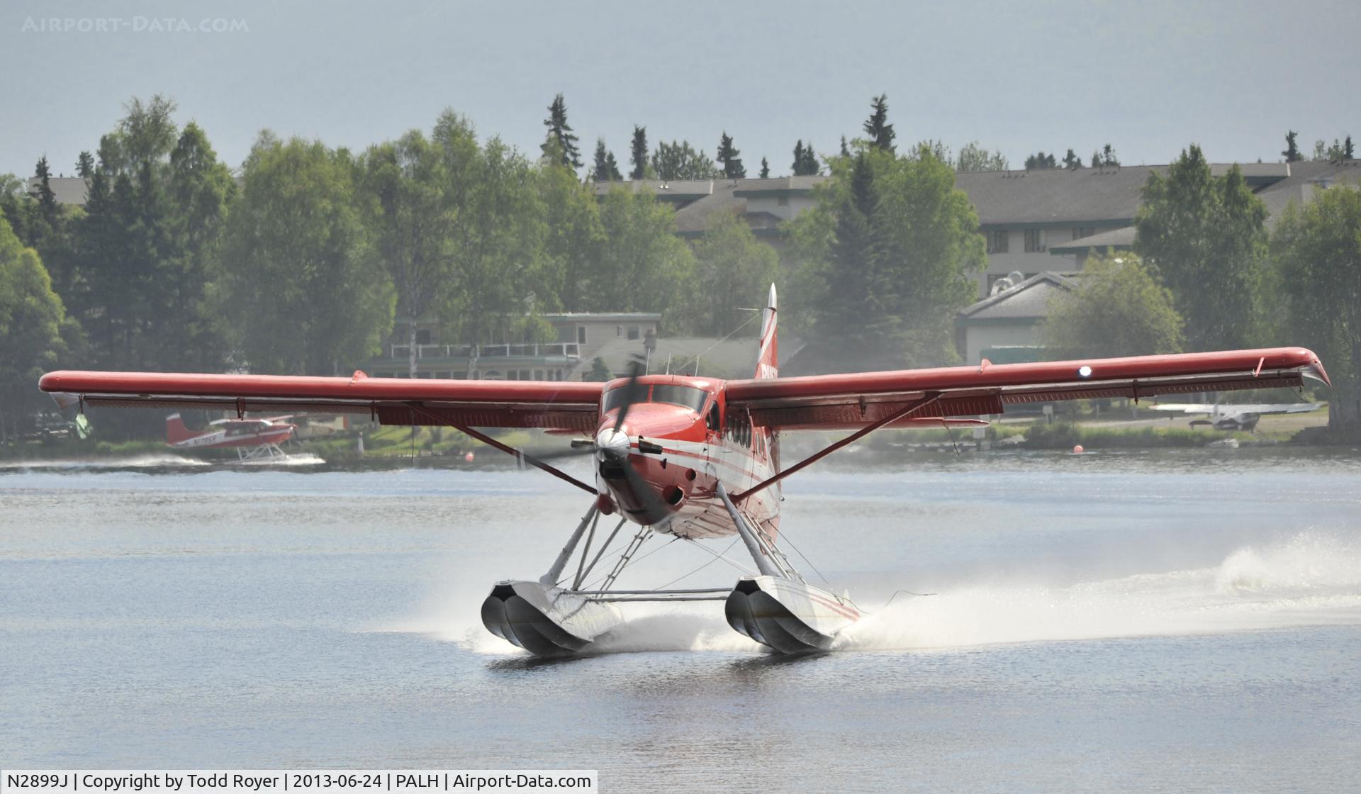 N2899J, 1961 De Havilland Canada DHC-3 Turbo Otter C/N 425, Departing Lake Hood Seaplane Base