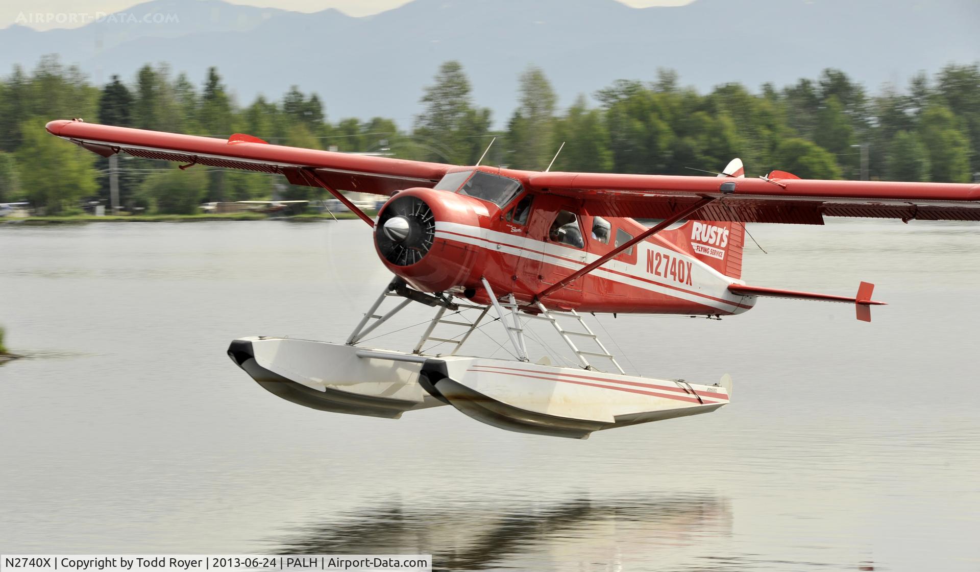 N2740X, 1953 De Havilland Canada DHC-2 Beaver Mk.I C/N 579, Landing at Lake Hood Seaplane Base