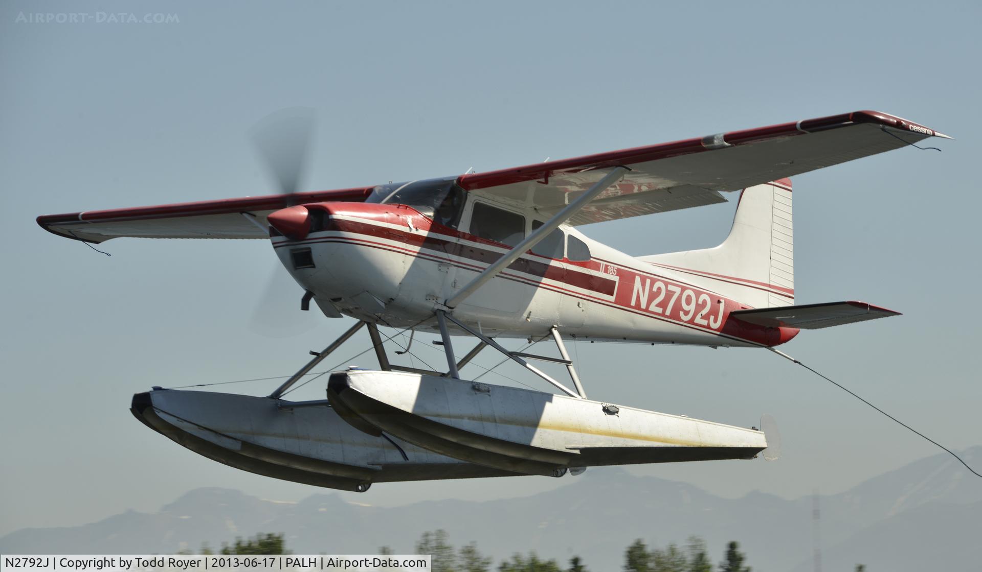 N2792J, 1969 Cessna A185E Skywagon 185 C/N 185-1542, Departing Lake Hood