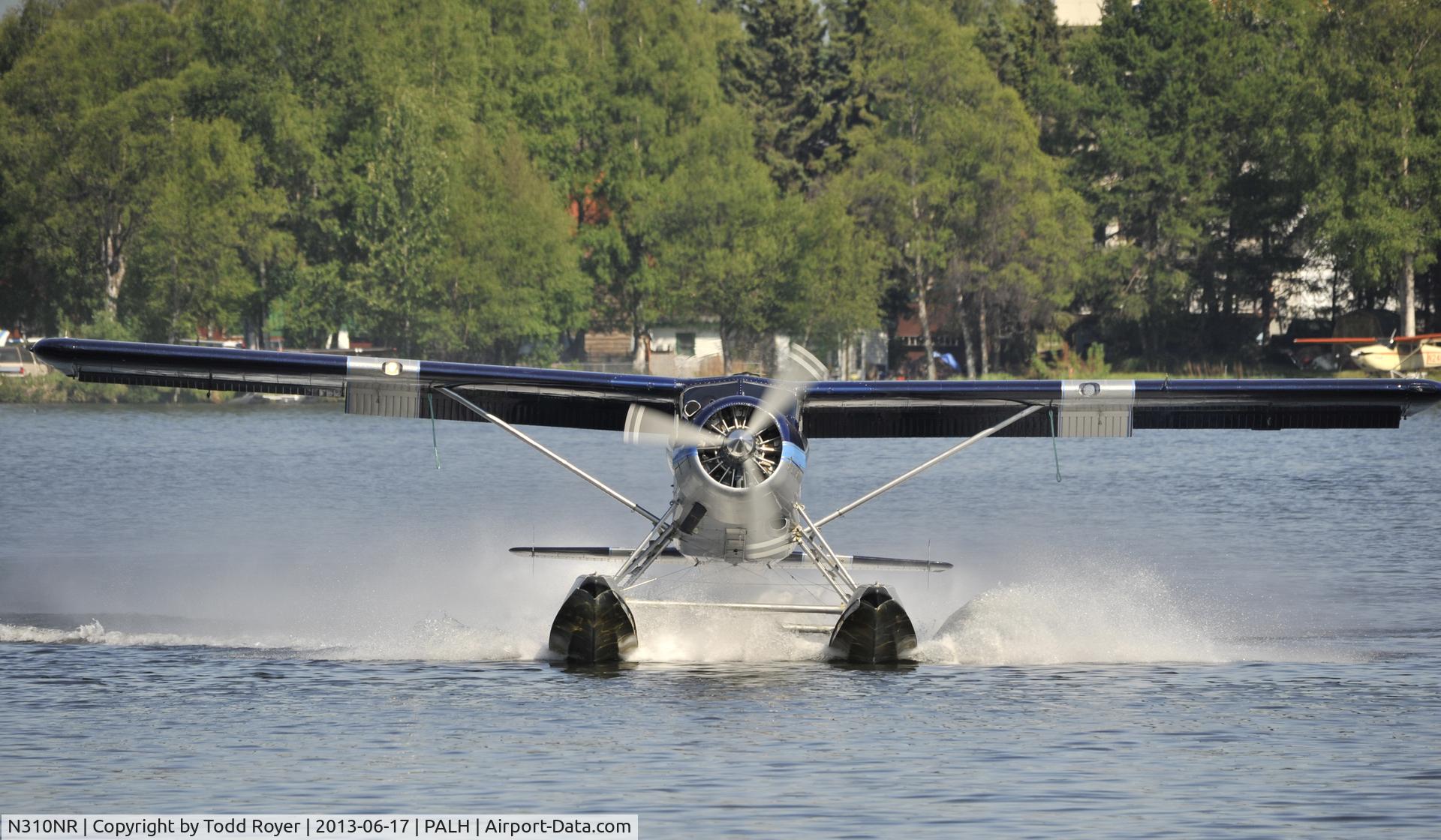 N310NR, 1952 De Havilland Canada DHC-2 Beaver Mk.1 (L20A) C/N 396, Departing Lake Hood