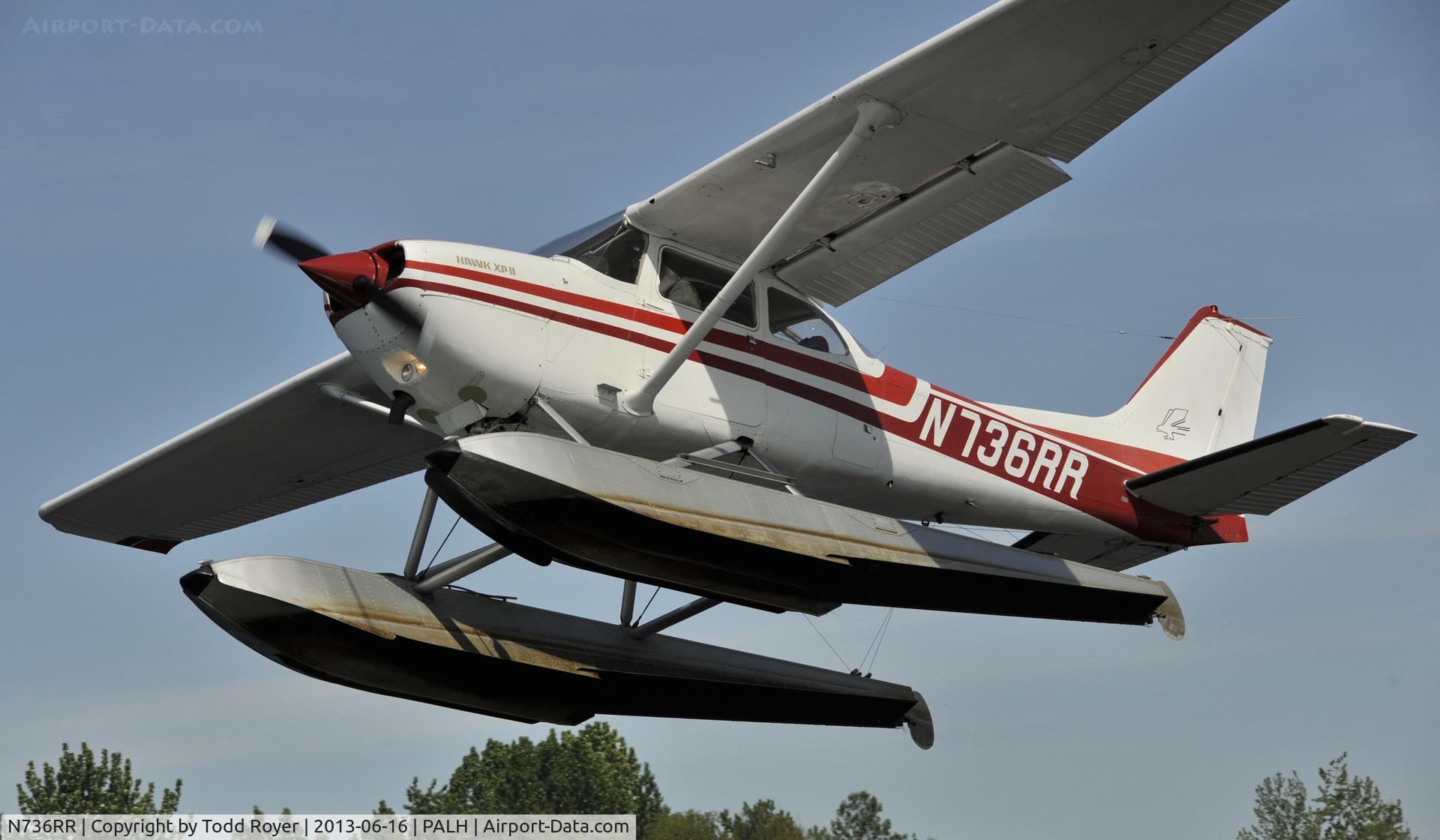 N736RR, 1977 Cessna R172K Hawk XP C/N R1722733, Departing Lake Hood